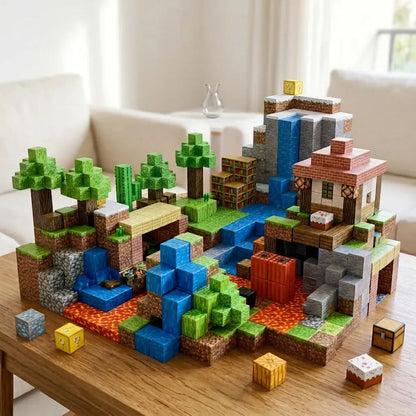 Bloques Magnéticos Minecraft 260 pcs – Creá Tu Propio Mundo