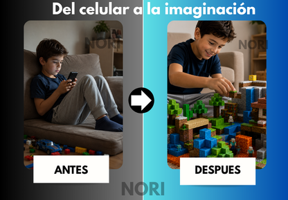 Bloques Magnéticos Minecraft 260 pcs – Creá Tu Propio Mundo